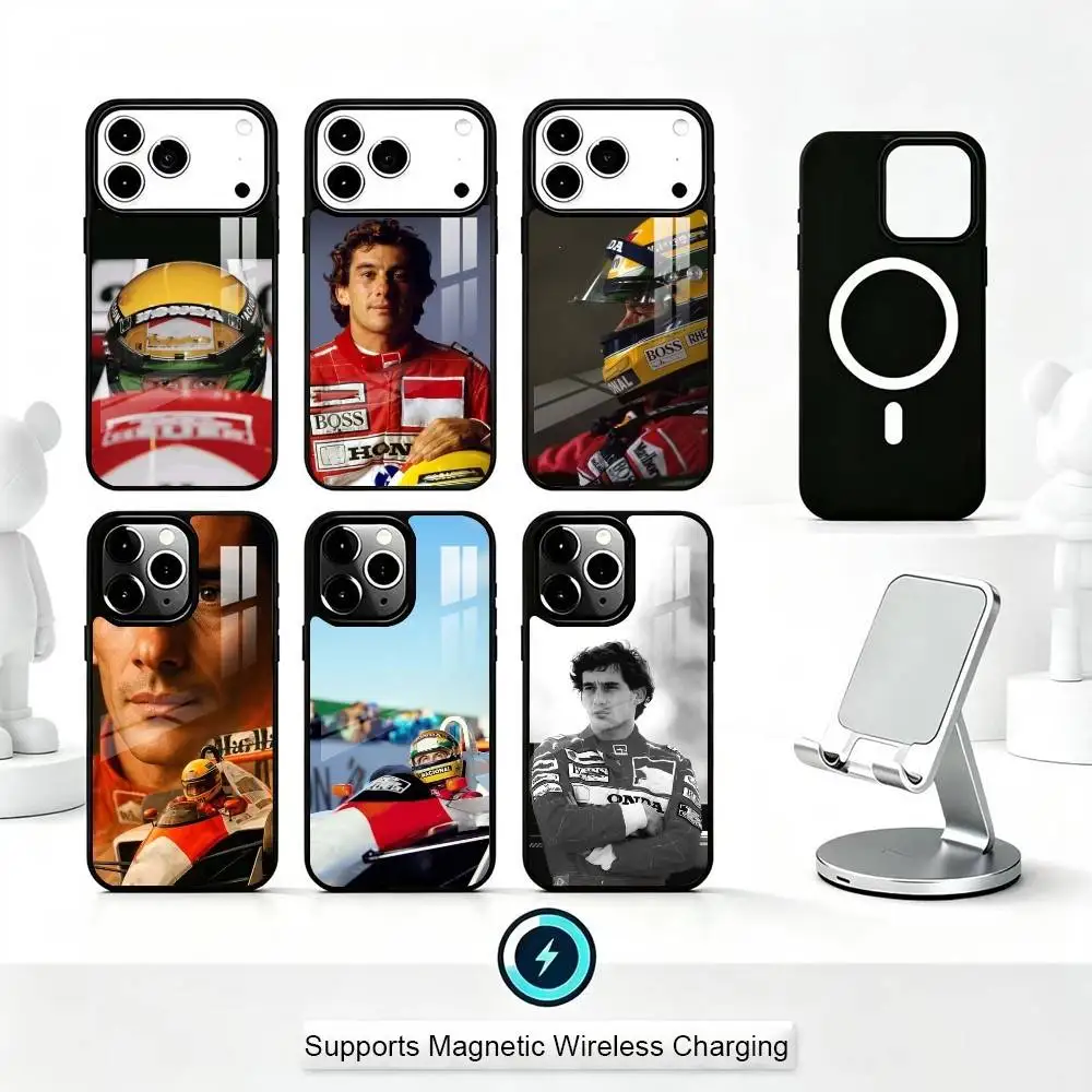 

A-Ayrton Driver S-Senna Phone Case For iPhone17,16,15,14,13,12,11 Plus,Pro Compatible with magnetic wireless charging