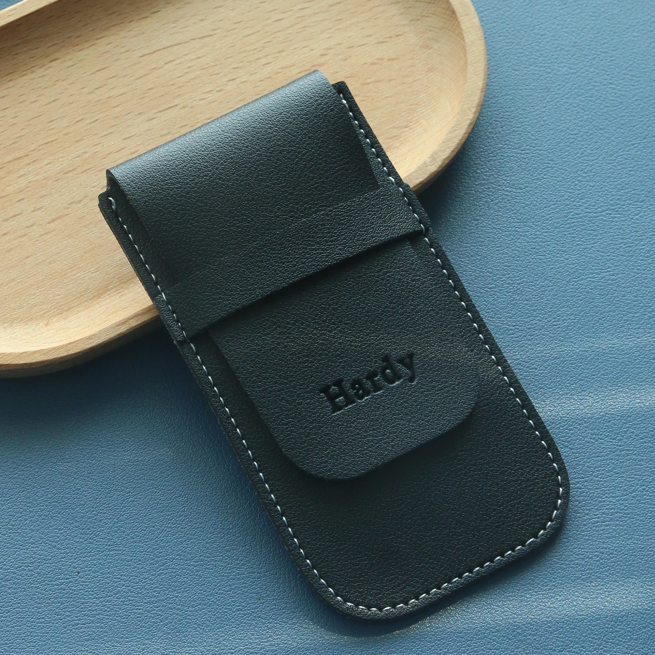 Custom Name Watch Pouch PU Leather Personalized Organizer Bag Retro Luxury Men Customized Engraved Watch Case Bag Festival Gift image 5