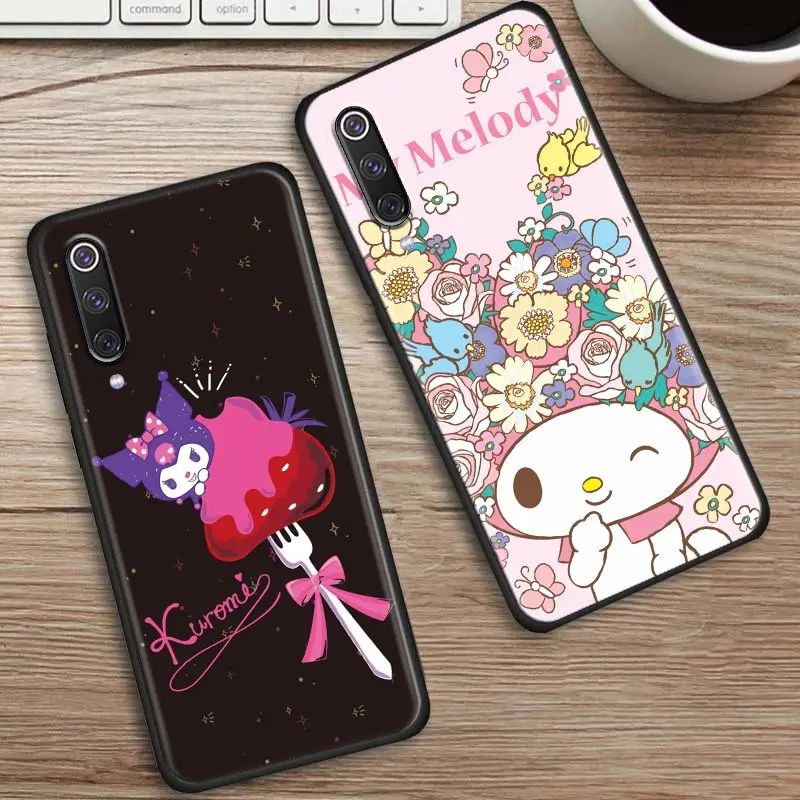 Cute My Melody Kuromi Phone Case For Xiaomi Mi 8 9T 10 Lite Mi10T Note10 Pro Cover For Mi9T Mi9Lite Cases Soft TPU Coque Fundas