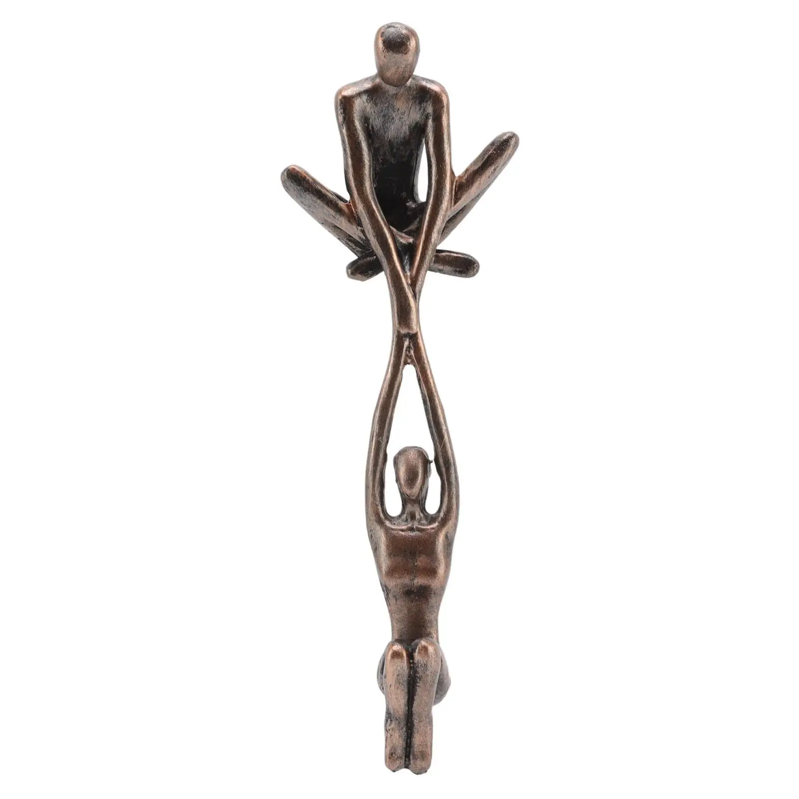 Abstract Man Lifting Woman Sculpture - Romantic Figurine Home Decor for Cabinets & Shelves