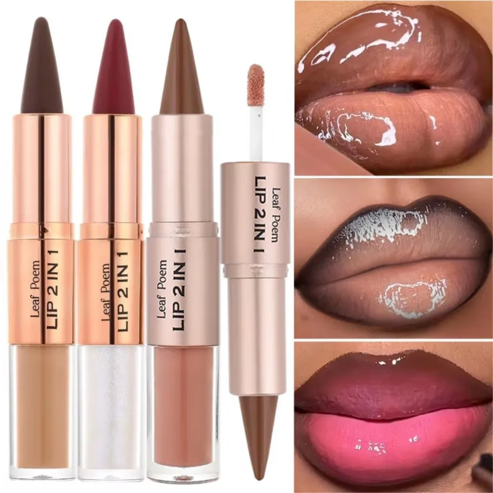 Christmas Beauty Cosmetics Lip Gloss Ink Gloss Lip Moisturizing Lipstick Brightening Oil Moisturizing Cream Large Lip Brush