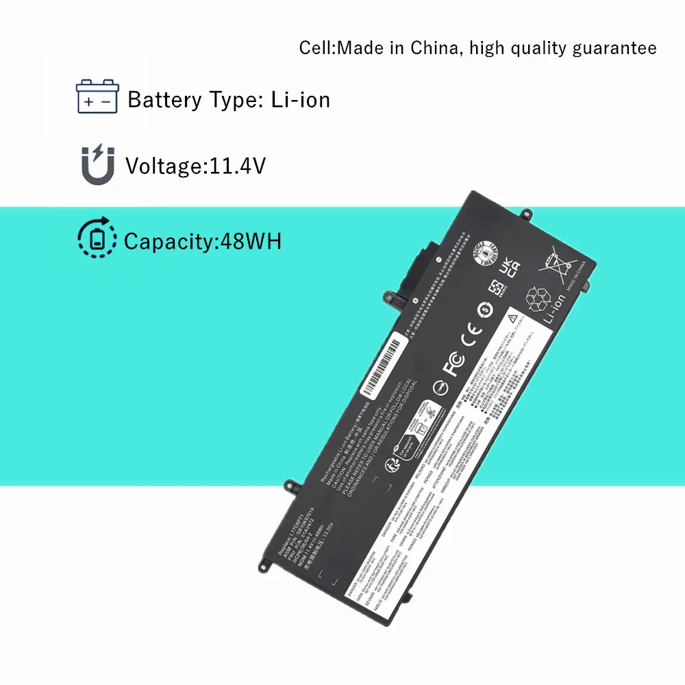 L17C6P71 L17M6P71 L17L6P71 01AV470 01AV471 01AV472 Laptop Battery For Lenovo ThinkPad X280 Series SB10T83165 5B10W13922 11.4V