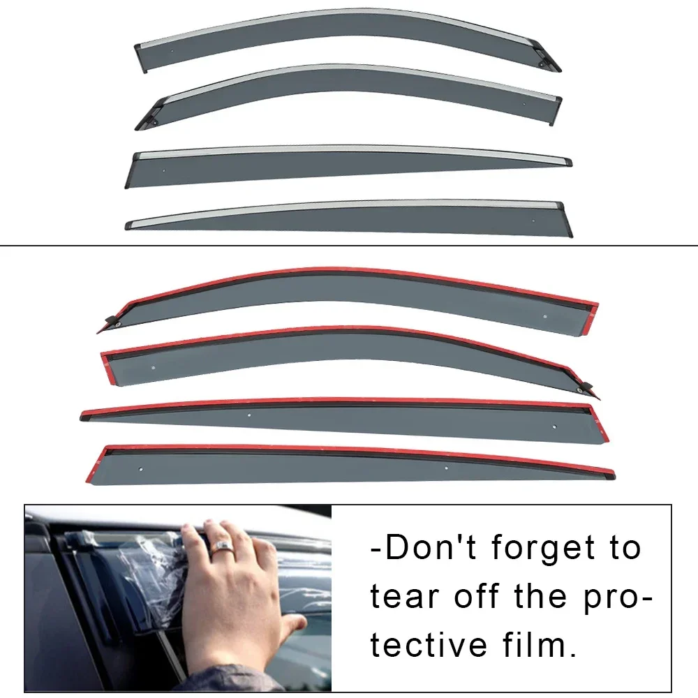 Chrome Strips Rain Guards for HONDA ODYSSEY 4th Generation RB 2008-2013 Window Visor Wind Deflectors Door Visor Vent Shades - Image 6