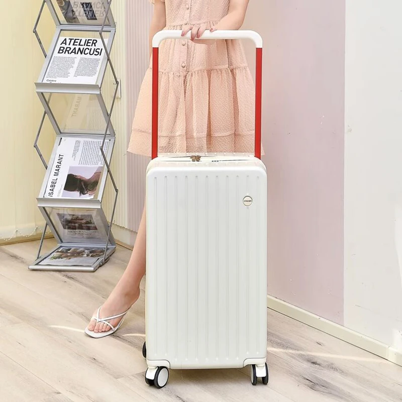 High end horizontal wide trolley suitcase Women's large travel luggage 20 inch carry-on 24 