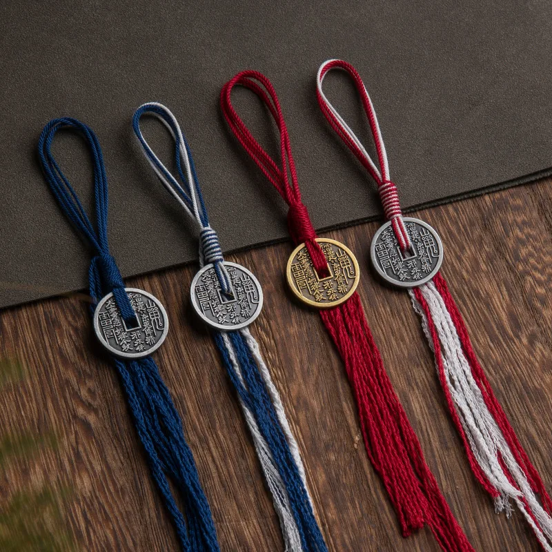 Chinese Domestic Shan Gui Copper Coin Tassel Pendant Backpack Keychain Car Mirror Hanging Ornament Brass Cupronickel Small Bless