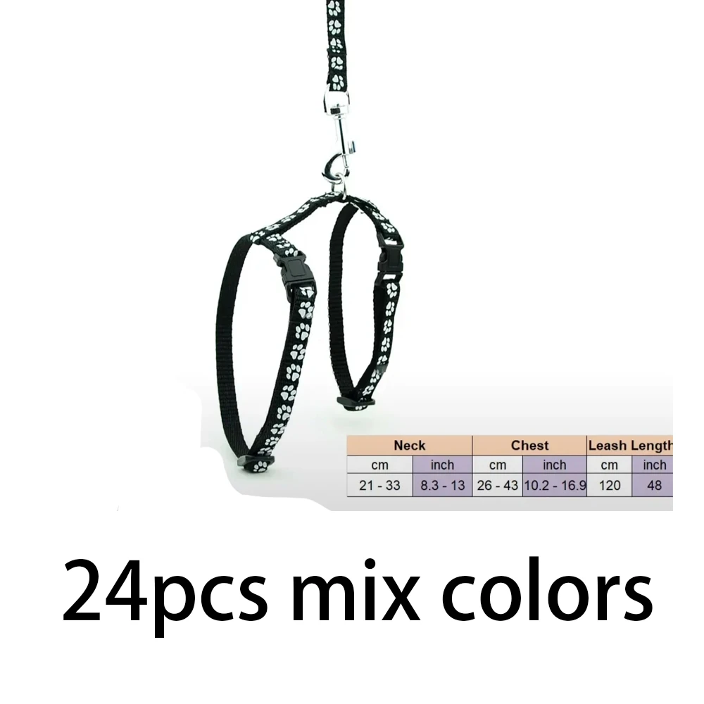 custom-24pcs-pet-dog-mix-colors-chest-harness