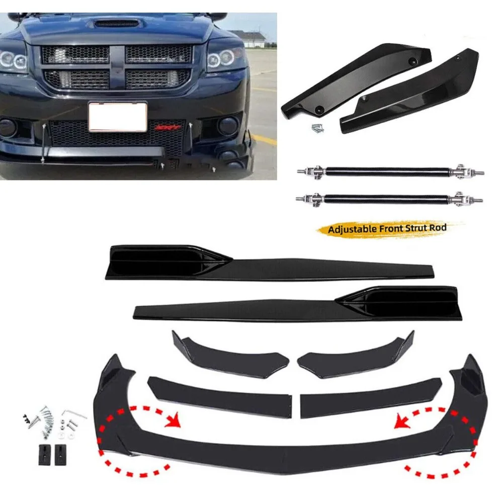 

For Dodge Caliber 2007-2012Front Bumper Spoiler Splitter Body Side Skirt Rear Lip United States