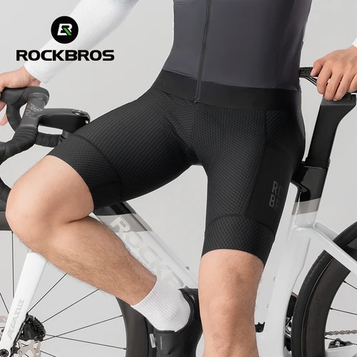 Imagen 2 del producto ROCKBROS Verano Pantalones Cortos de Ciclismo Alta Elasticidad Secado Rápido Transpirable Pantalones Cortos de Ciclismo ajustados Confortable Cojin Hombres Shorts Deportivos de Bicicleta