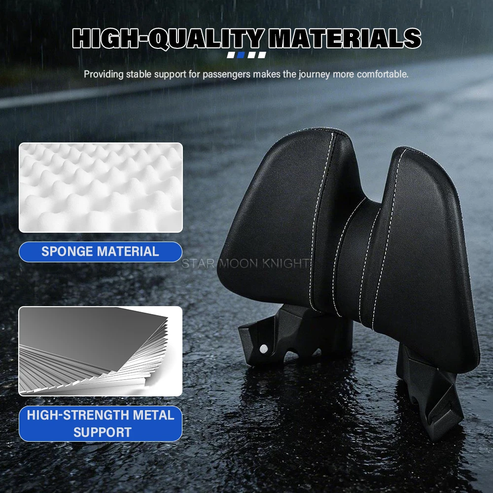 For ZONTES 368G 368-G 2024 2025 2026 Motorbike Passenger Back Rest Support High-quality Metal Bracket Sponge Pad Rear Seat Rest