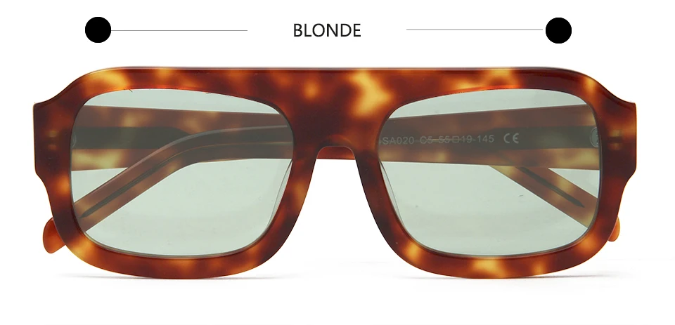 VEH Marke Design Acetat Große Vintage Pilot Sonnenbrille Männer Übergroßen Rahmen Quadrat Sonnenbrille Für Frauen Sonnenbrillen Weibliche UV400 – Detail 5