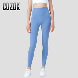 COZOK New 33 Colors Yoga Pants Women Gym Leggings with Pockets Workout Fitness Sports Leggings Female Comfortable Running Pants