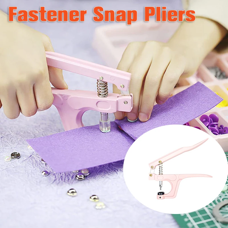 

Pink Snap Installation Pliers Set Metal Snap Button Pliers Fastener Snap for DIY Clothes Garment Leather Clothing Bags Shoes