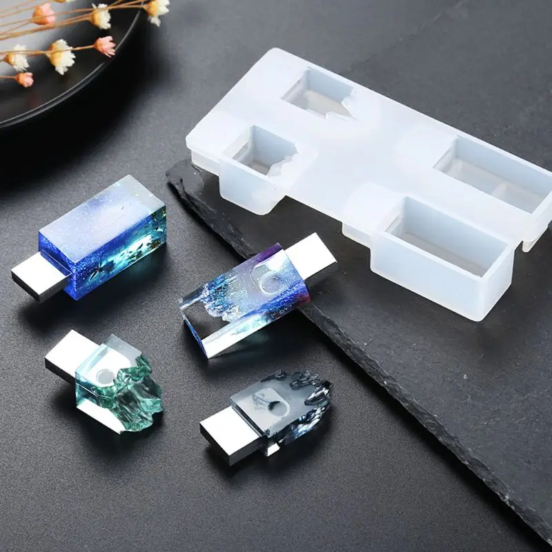 DIY Snow Mountain USB Resin Molds Set with 8G USB Driver Epoxy Resin Making Mold Wholesale