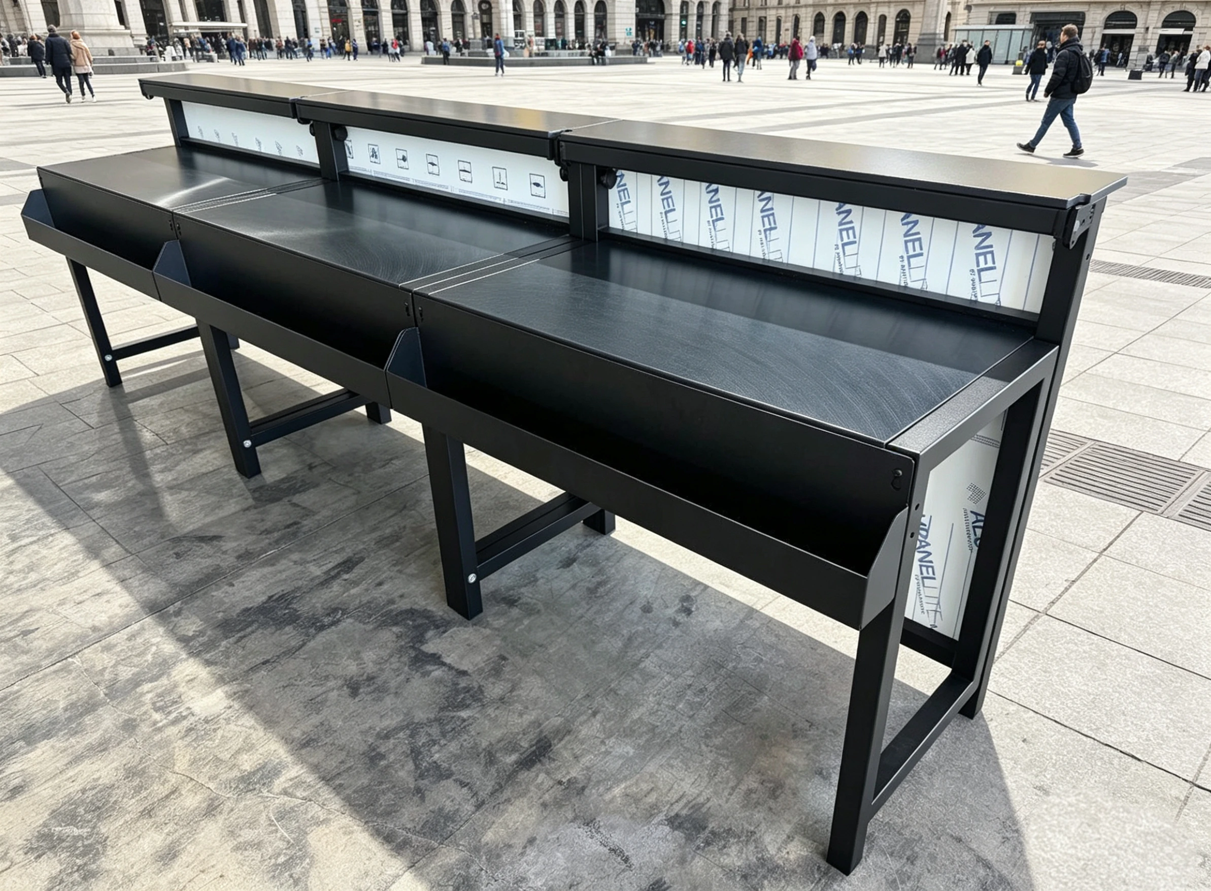 R*-R*-Outdoor Event Bar Booth Aluminum Construction 4-Wheel Quick Assembly Foldable Design Snack Food