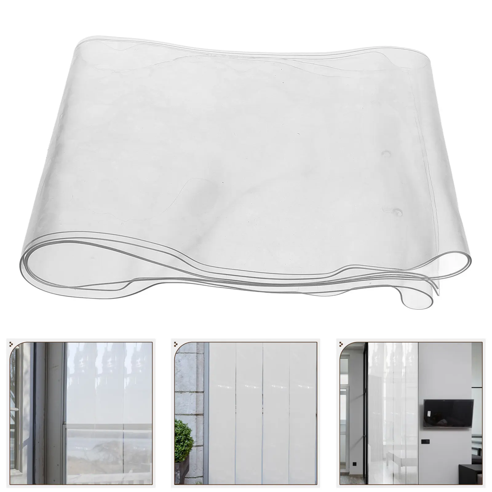 

Transparent Plastic Door Curtain Strip for Cold Air Retention Clear View Insulated Walk in Cooler Freezer Curtain Wind