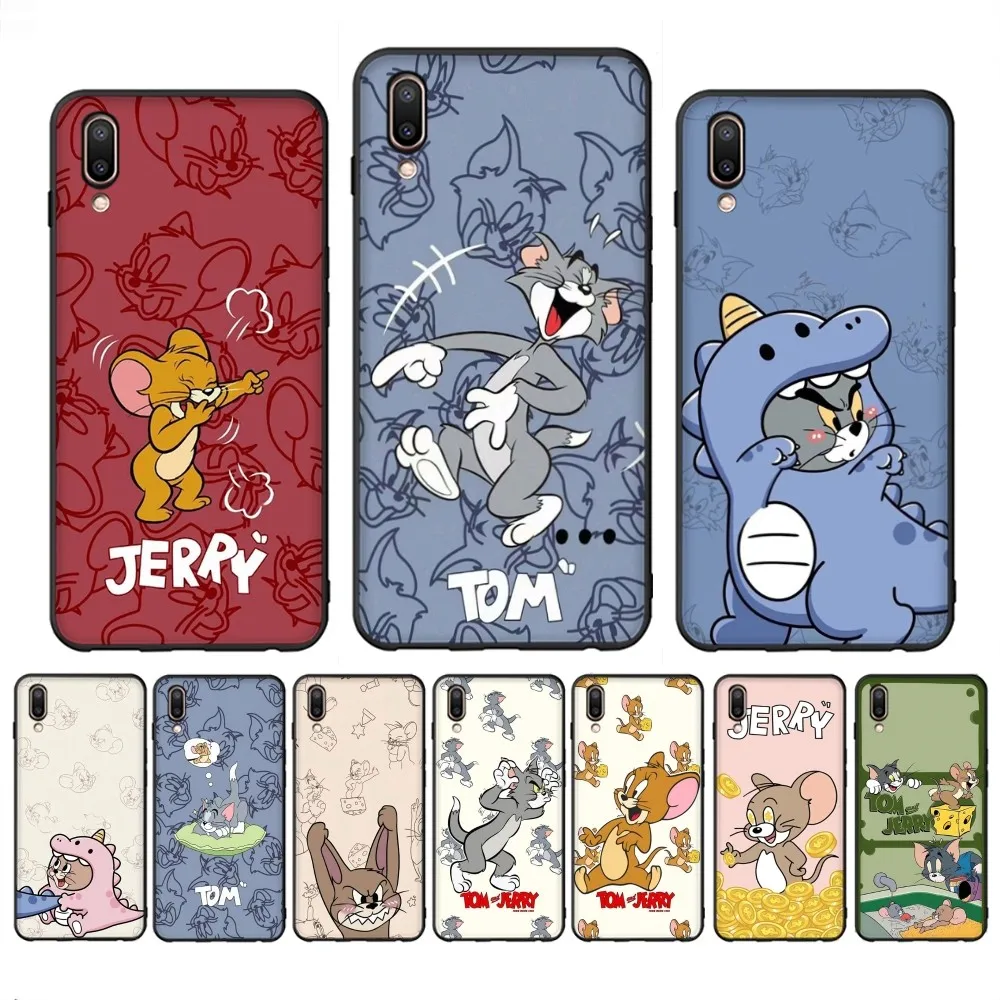 Cartoon T-Tom And J-Jerry Phone Case For Redmi Note 4 X 5 A 6 7 8 T 9 9S 10 11 11S 11Epro Poco M3 pro