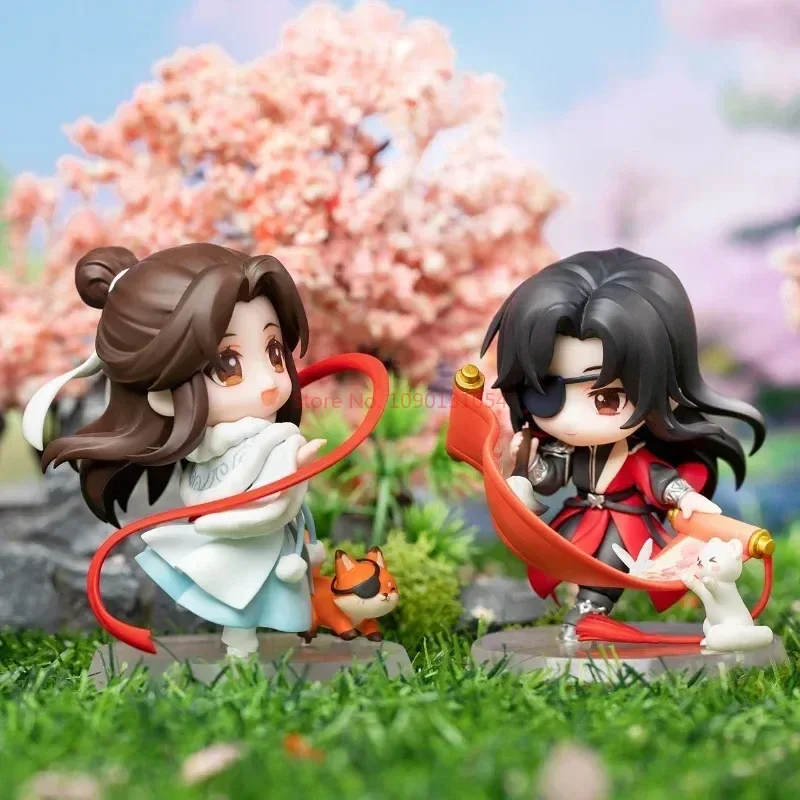 Figurine d'anime en PVC véritable Tian Guan Ci Fu Xie Lian / Hua Cheng, personnages mignons, modèle beurre, ornements de bureau, cadeaux jouets, 7.5cm