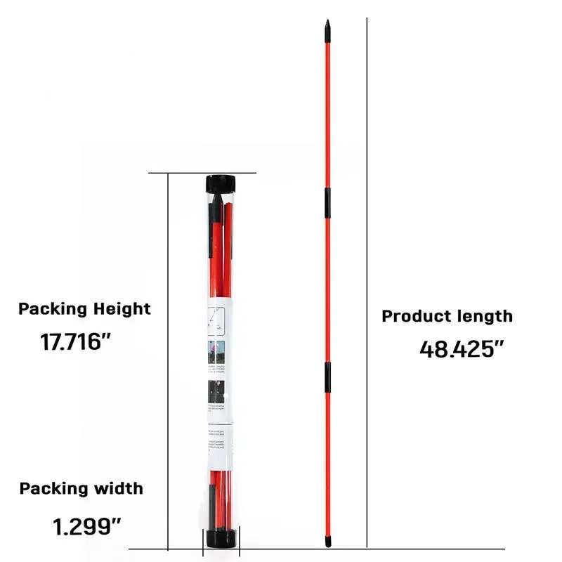 48quot; Golf Alignment Stick Putting Training Aid To Improve Golf Skills Ball Position Scores Swing Plane Orange Fiberglass