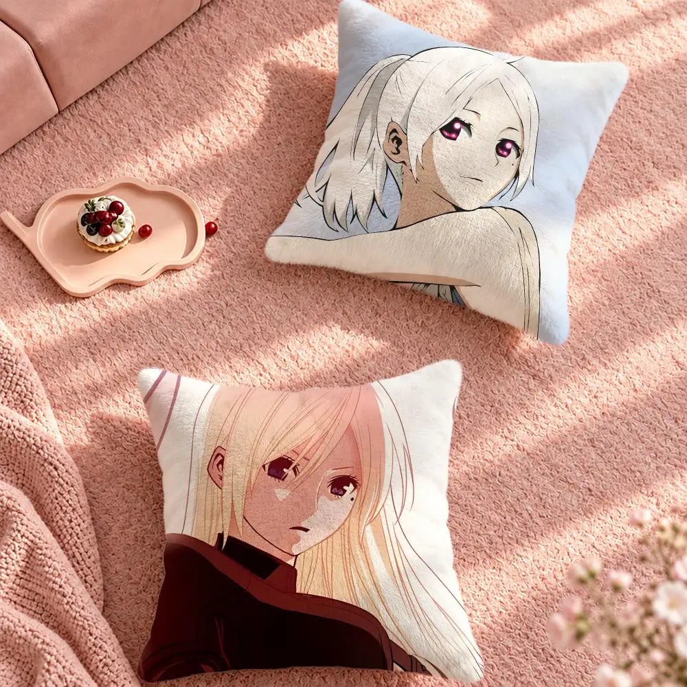 Anime Psychic Action Tokyo ESP Cushion Cover Cute Cartoon Throw Pillow Cover Soft Plush Cushion Cover Sofa Bedroom Home Decor