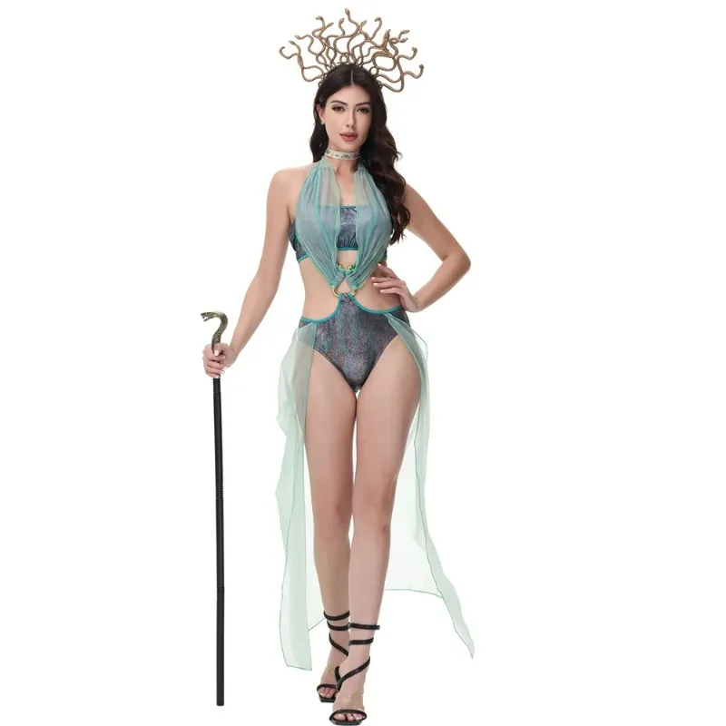 

Halloween Ancient Greek Muse Cosplay Costume cos Sexy Gorgon Medusa Stage Costume