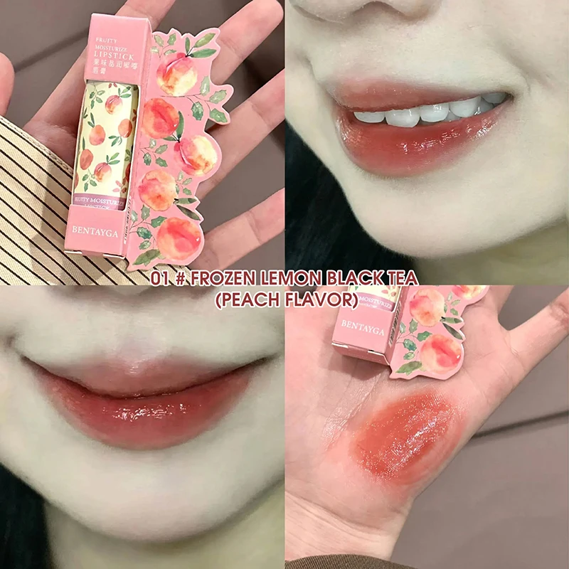 Fruity Crystal Lipstick Colorful Waterproof Lipstick Long Lasting Moisturizing Nourishing Lip Makeup Sexy Women Beauty Cosmetics