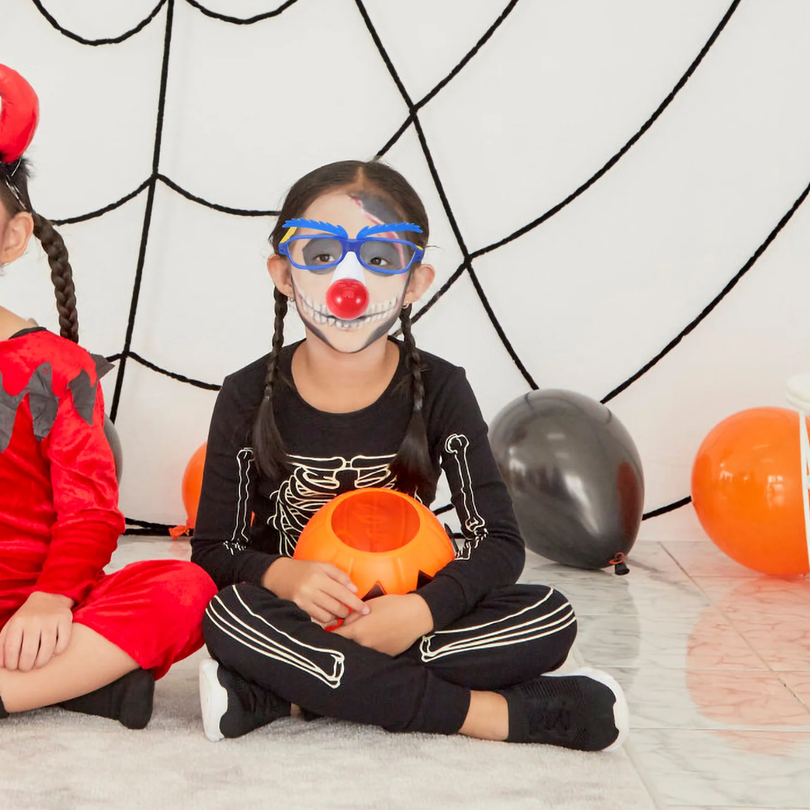 

Clown Glasses Creative Funny Nose Party Eyeglasses Costume Accessory Durable Reusable Photo Prop for Cosplay and Entertainment