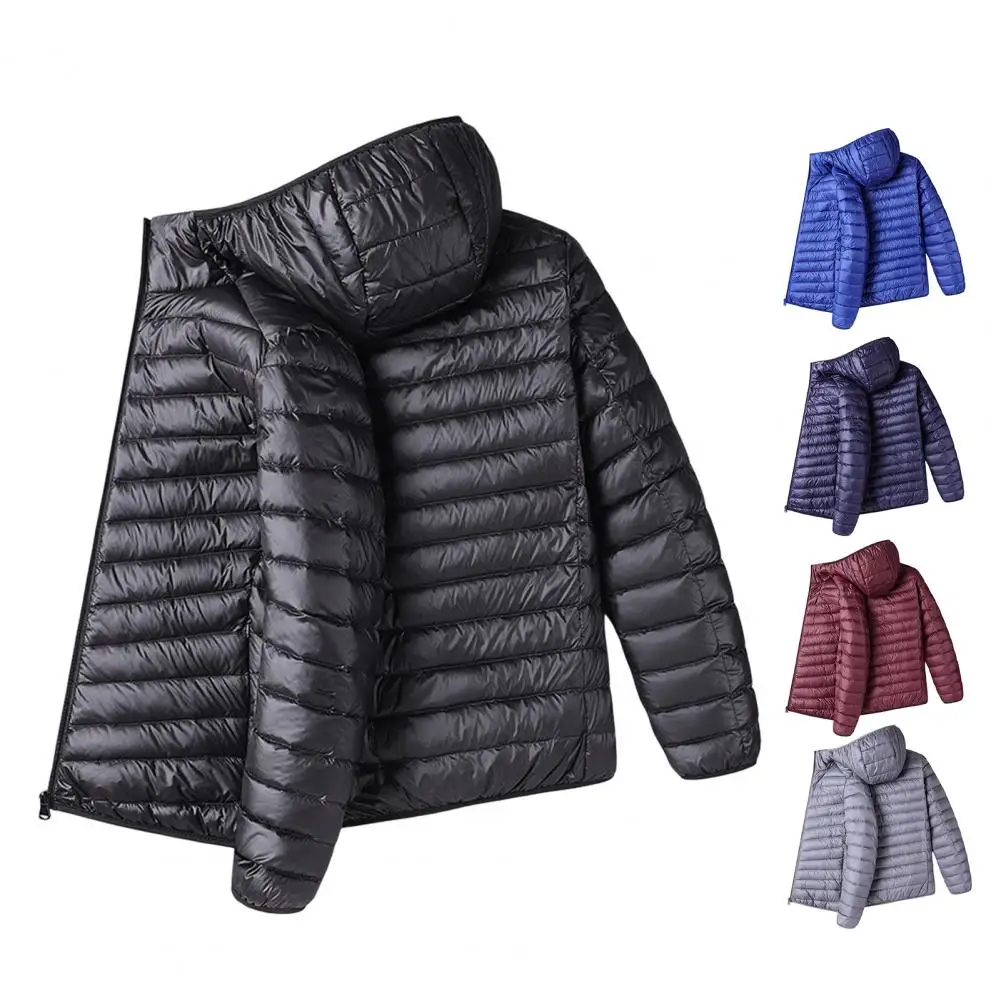 

Autumn Winter New Ultra Light White Down Jacket Men Windproof Casual Outdoor Portable Lightweight Male Padded Coats