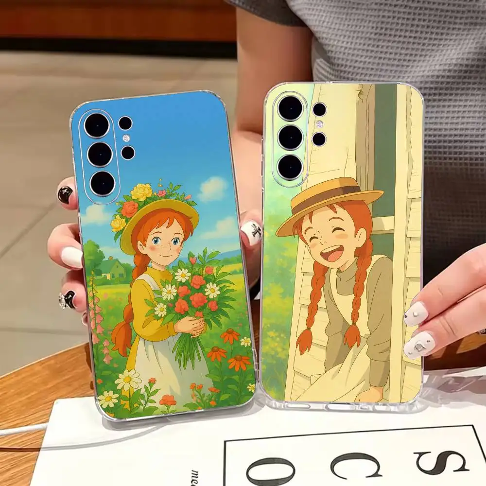 A-Anne of Green Gables Cute Phone Case For Samsung S25,S24,S21,S22,S23,S30,Ultra,S20,Plus,FeTransparent Cover