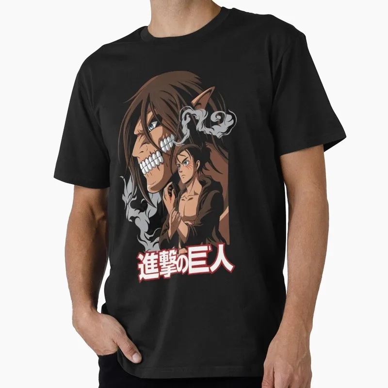 Eren Yeager 1205 Attack on Titan Anime Gift T shirt Short Sleeve Tee Shingeki no kyojin Print Graphic Clothes US size tops