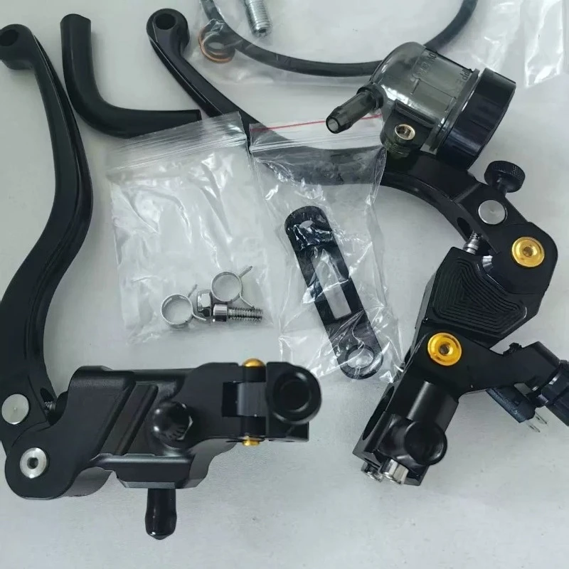 Motorcycle RCS Brake Master Cylinder Kit With Oil Reservoir Labor‑Saving Clutch Lever Front Brake Modification Parts