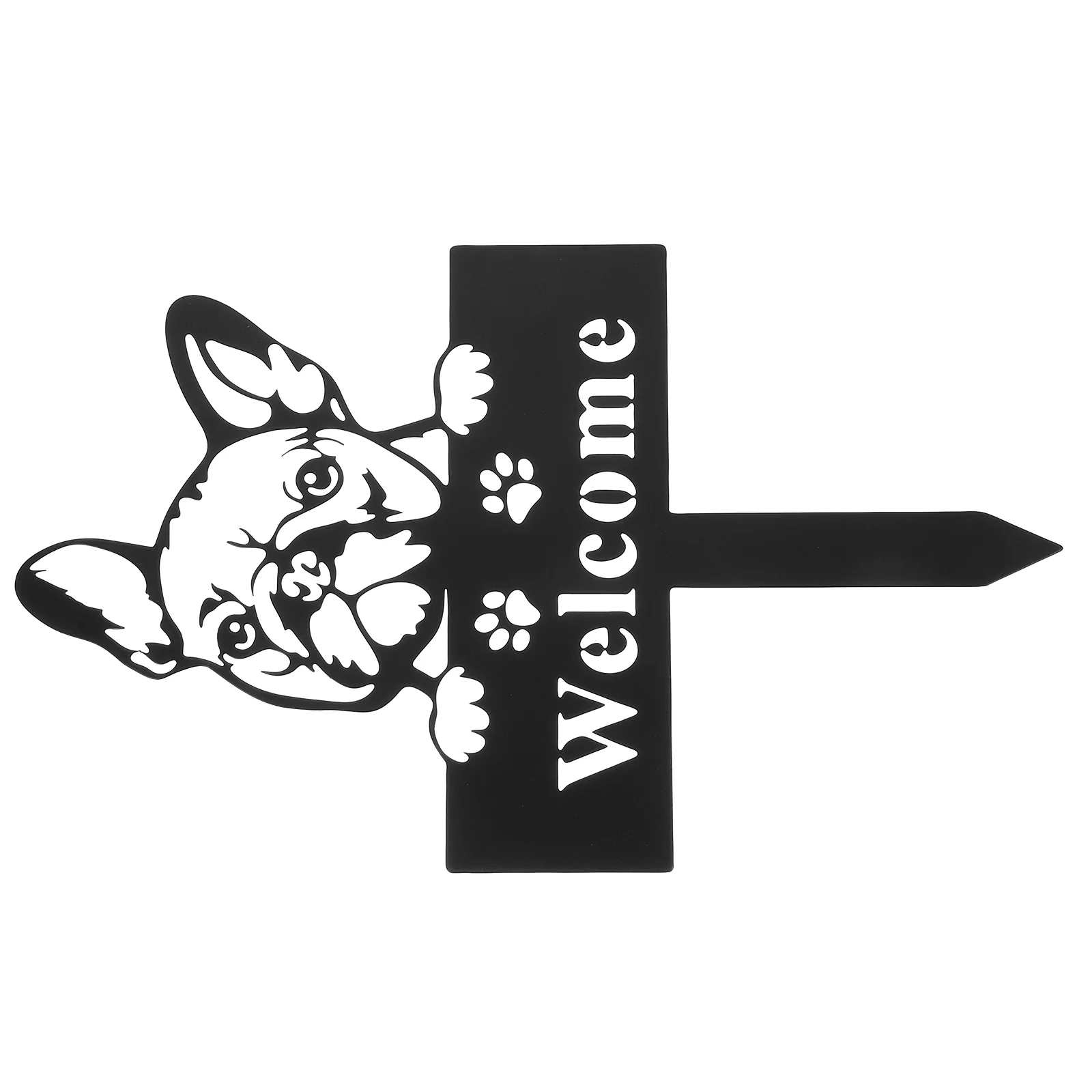 

Outdoor Decorations Garden Stake Dog Yard Sign Statue Lawn Ornament Insert Iron