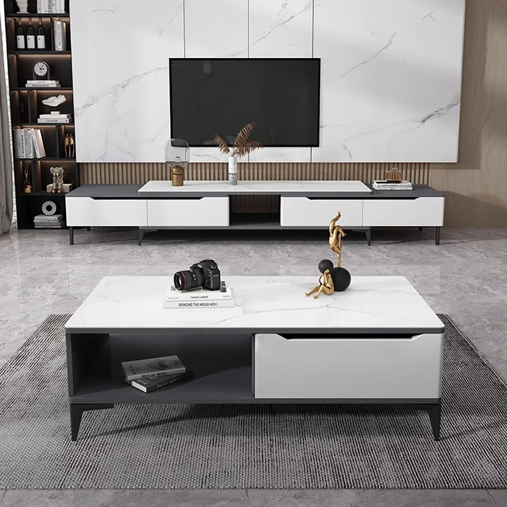 

Luxury Nordic Coffee Tables Marble Effect Modern Living Room Coffee Tables Glam Minimalist Stoliki Kawowe Home Furniture