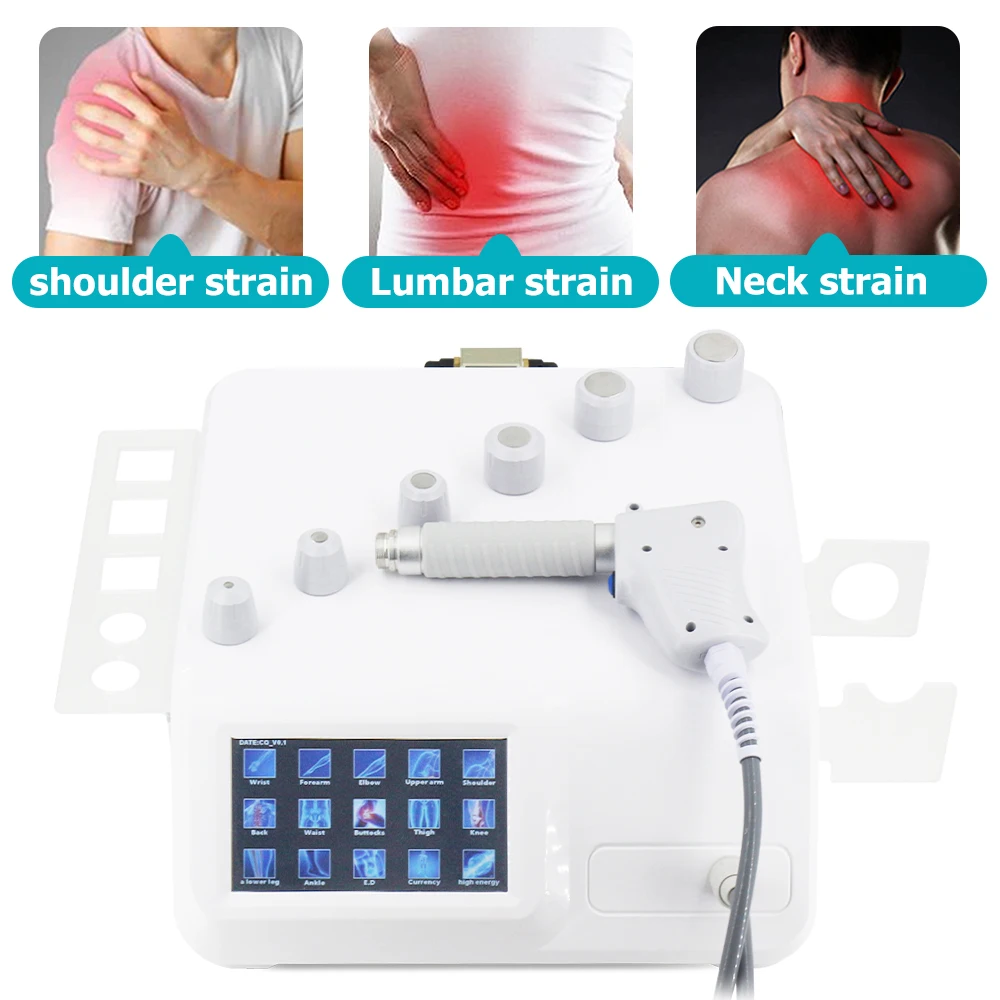 12 Bar Shockwave Therapy Machine For ED Treatment Pain Relief Professional Pneumatic Shock Wave Body Massager Health Care