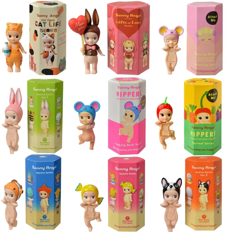 Caja ciega de Sonni Angel, serie de cosecha del 20 ° aniversario, figuras de Anime de frutas y verduras, adornos de luz nocturna, muñecas, regalo para niños
