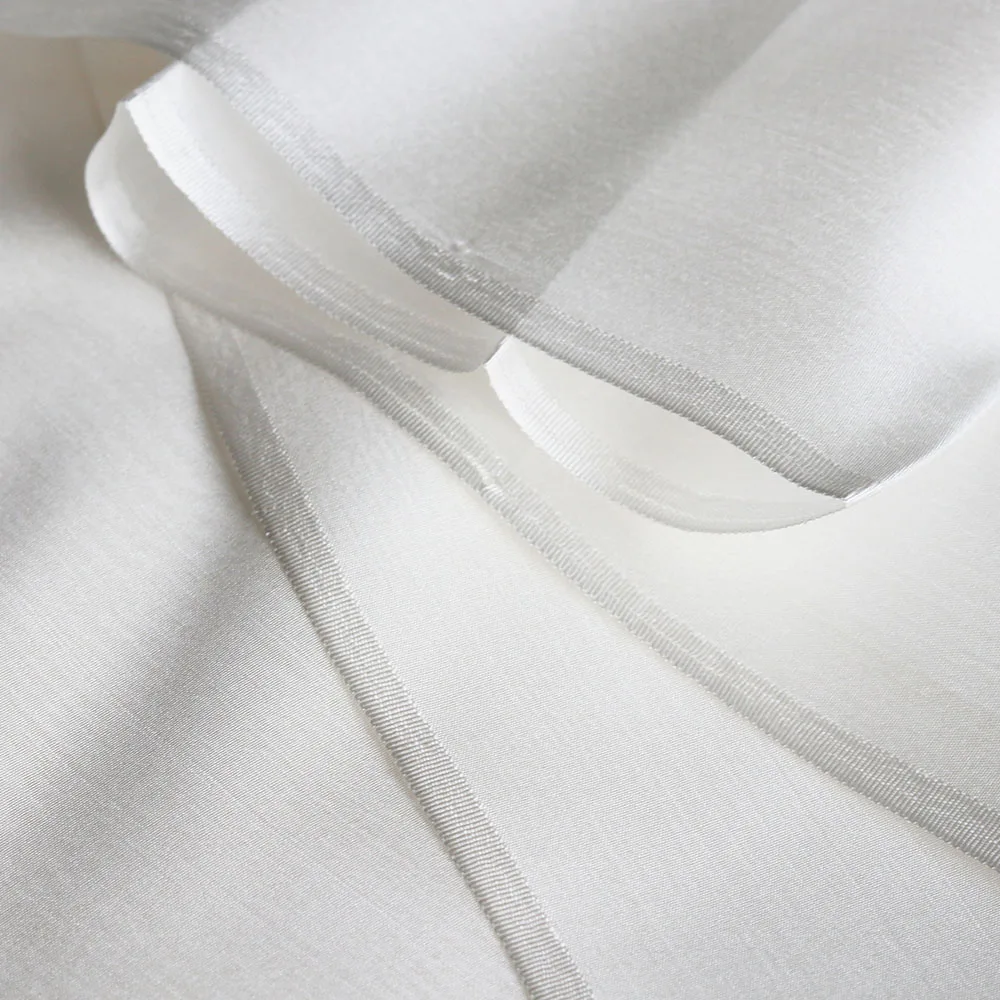 Artificial silk White Undyed  Habutai Fabric Pure Silk Transparent 6mm 140cm Pongee Fabric Use