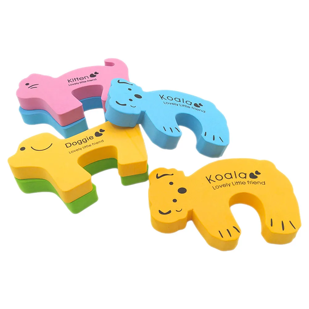 

6pcs Cartoon Door Block Pinch Guard Baby Proofing NBR Finger Guards Child Safety Protector For Kids Toddler Anti Slam Door