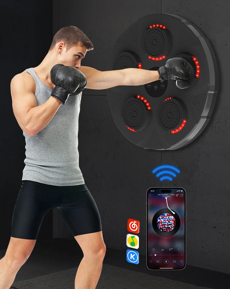 Wholesale Smart Music Boxing Target-Durable ABS+PU Material Kids Boxing Training Equipment Home Use Punching Wall Target Hanging