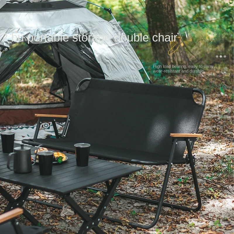 

Outdoor Portable Lounge Chair Double Folding Chair Camping Picnic Beach Chair Table Chair Chair