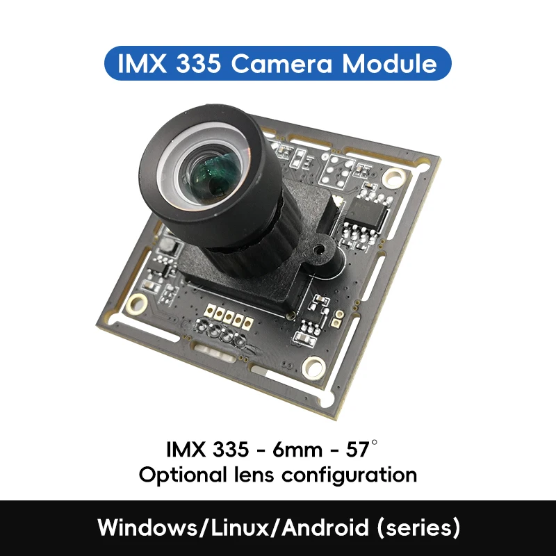 IMX335 5MP USB 20 Camera 95 Degree Wide Angle MF Lens UVC Plug and Play OTG for Face Recognition QR Scan Parcel Locker