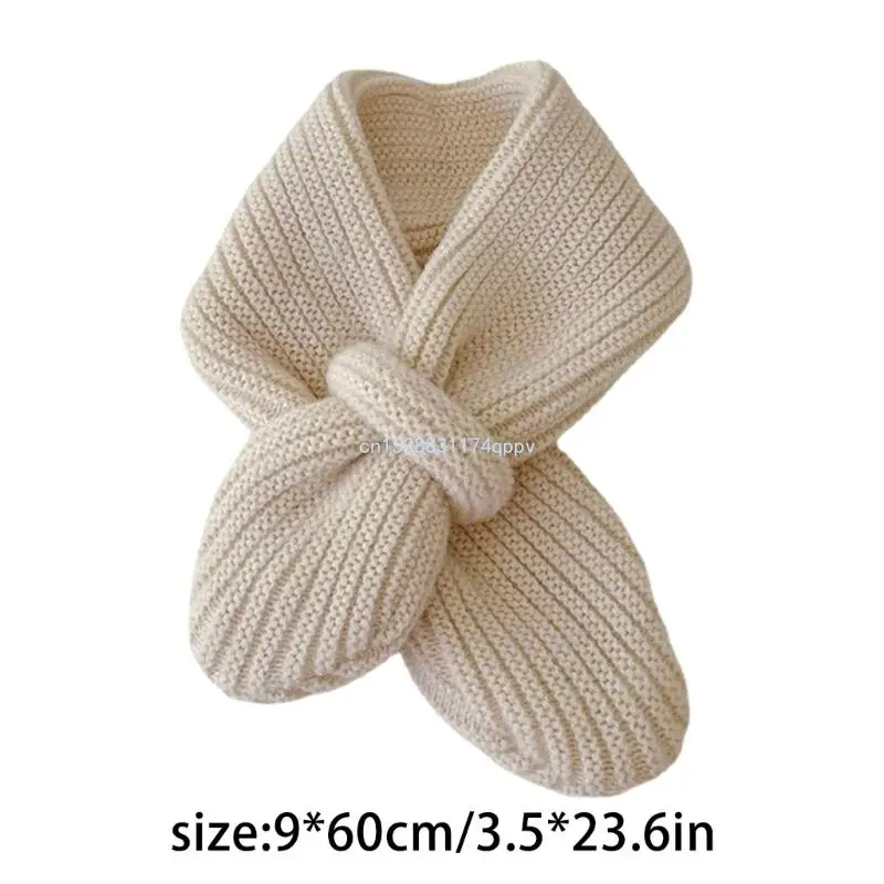 Stilvoller Kinder-Wollschal, weicher und bequemer Kinderschal, einfarbiger Schal, Strickschal, perfekt für Herbst und Winter,