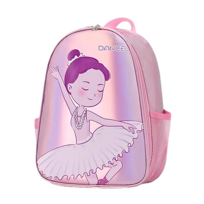 Kids Glitter Laser Ballet Dance Backpack for Teens Toddler Girls Princess Ballerina Dancing Yoga Latin Jazz Storage Daypack Bag