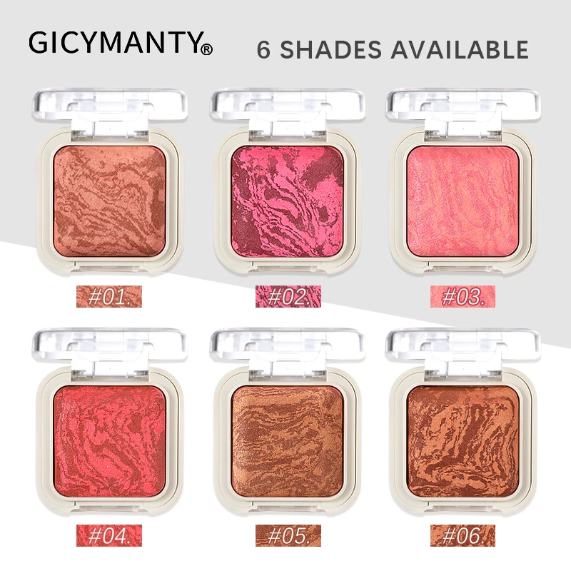 This Baked Blush Features Beautiful Marble Texture, Brings Natural Radiant Color And Blends Easily On Cheeks.