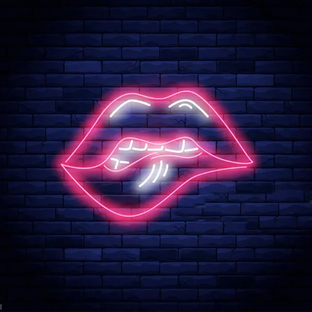 iPixel Custom Female lips Neon Light Sign Home Party Decoration LED Neon Sign Female lips Neon Light