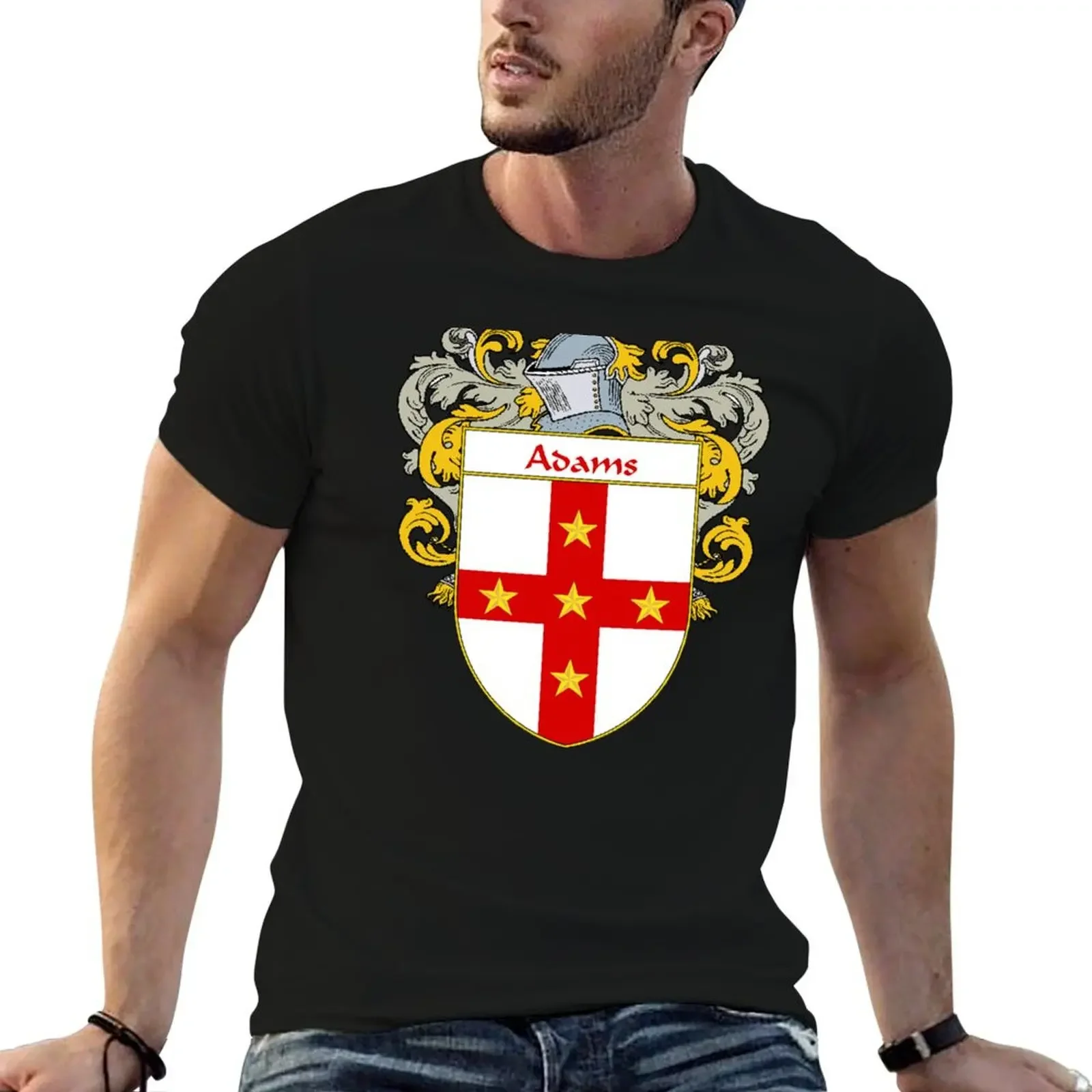 

Adams Coat of Arms/Family Crest T-Shirt blanks quick drying designer shirts plain white t shirts men