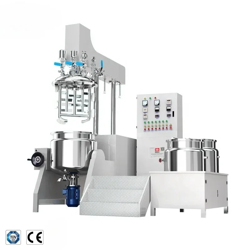 200L High Shear Mixing Vacuum Emulsifier For Cream Cosmetics & Mayonnaise Production Cosmetics Equipment
