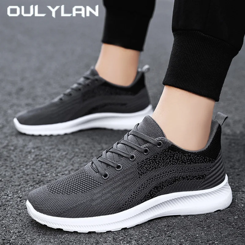 

Oulylan Popular New Male Running Shoes Summer Trendy Mesh Ventilate Lace Up Sneakers Retro Comfortable Durable Sports Footwear