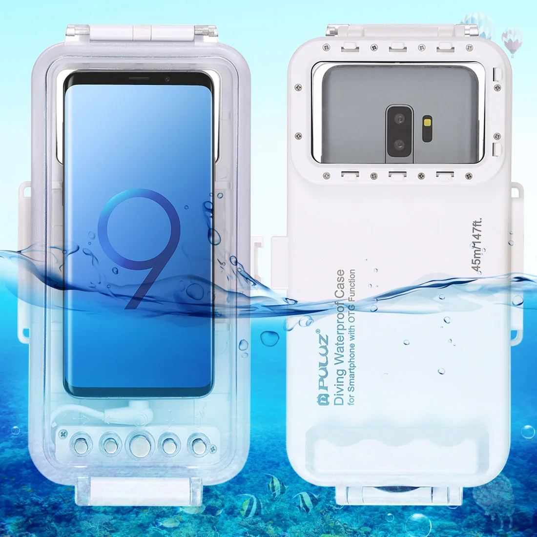 

45 M Waterproof Case Fat Cow Diving Shell Android Universal Diving Shell Waterproof Case For Android Type-C Otg Mobile Phone
