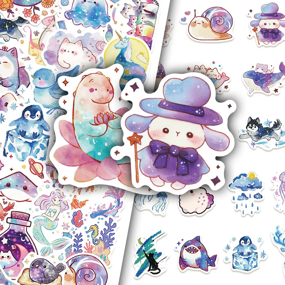 

10/30/53PCS Starry Sky Creative Biology Stickers Graffiti DIY Guitar Phone Suitcase Water Cup Skateboard Waterproof Decals