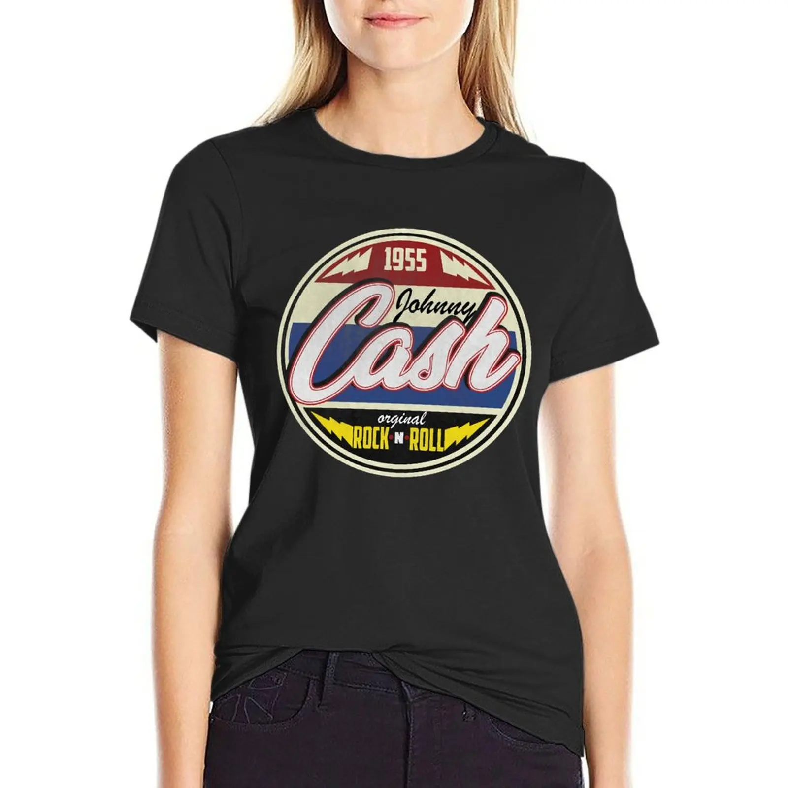 

Cash Since 1955 Badge T-Shirt Short sleeve tee blanks aesthetic clothes sweat clothes for woman