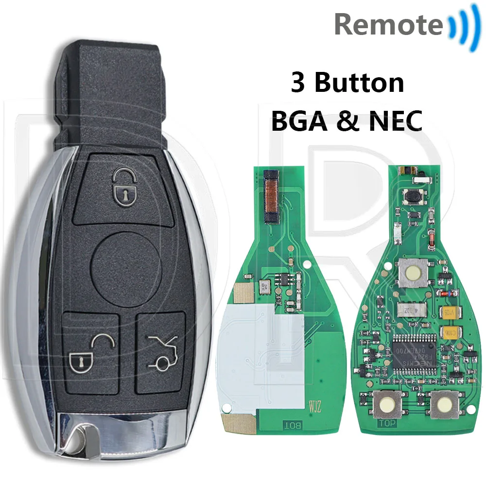 Grote 315/433 MHz NEC Chip BGA Stijl FBS3 Systeem Auto Afstandsbediening Sleutel Ondersteuning BGA & NEC Voor Mercedes Benz A C E S GLA GLC GLK W203-W222